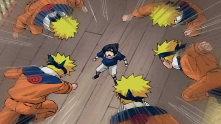 Esta foi a primeira vez que o Naruto derrotou o Sasuke em uma luta