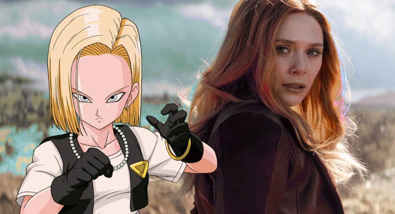 Arte de Dragon Ball transforma Elizabeth Olsen e Sebastian Stan nos Android 18 e 17