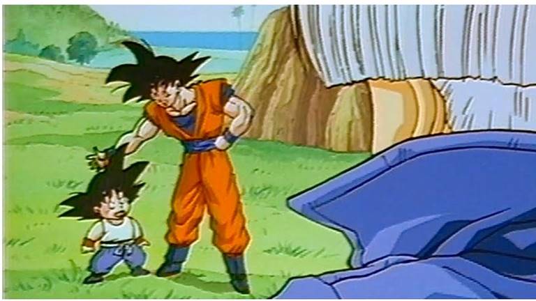 Conheça o episódio raro onde Goku adulto encontrou ele criança
