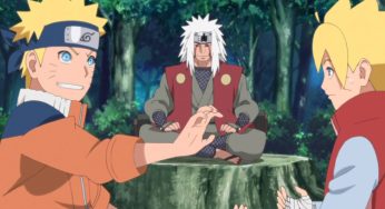 O Jiraiya sabia que o Boruto era filho do Naruto quando ele viajou para o passado?