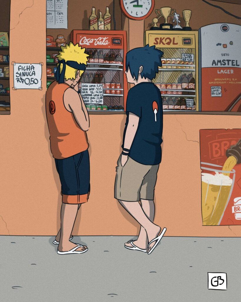 Este seria o visual do Naruto e Sasuke do Brasil e o resultado é genial