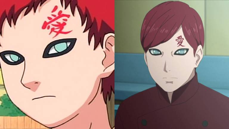 Por que Gaara continua com marcas nos olhos se ele perdeu o Shukaku em Naruto Shippuden? 