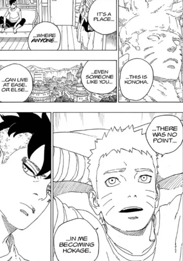 Naruto explica porque acredita que precisa cuidar de Kawaki em Boruto