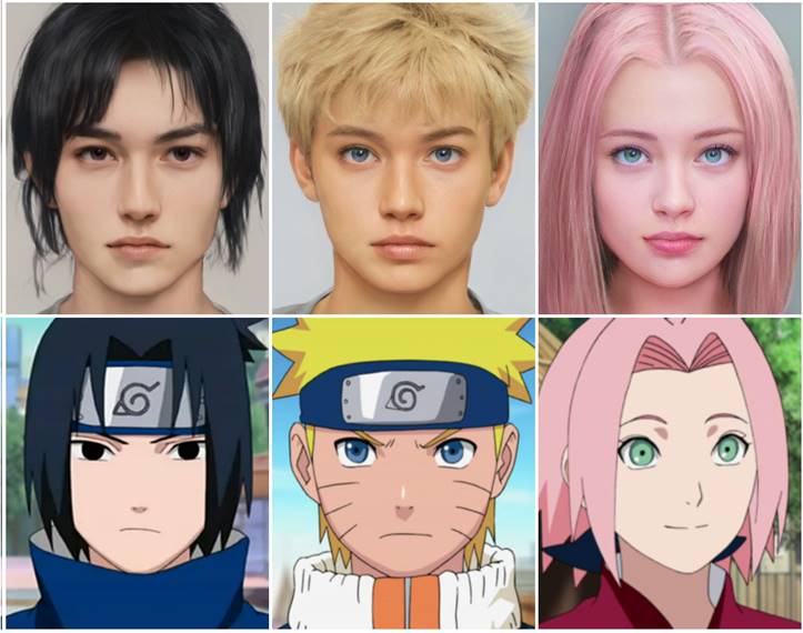Fã de Naruto imagina como seria Naruto, Sasuke e Sakura na vida real