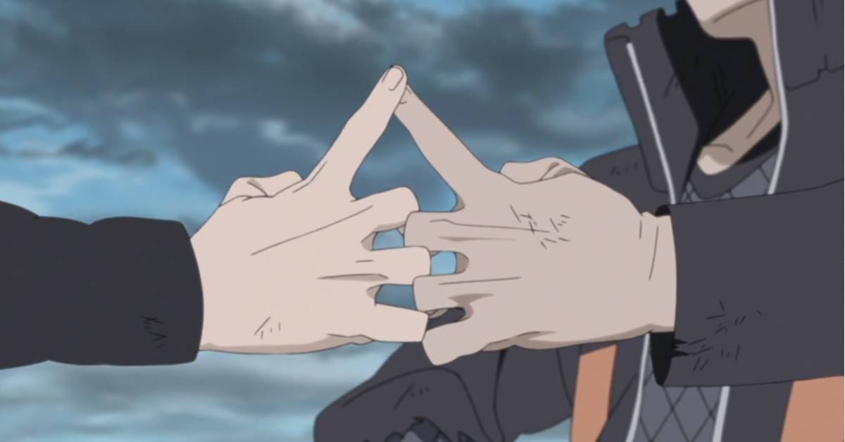 Afinal, o que é aquele sinal que Sasuke e Naruto fizeram enquanto lutavam?