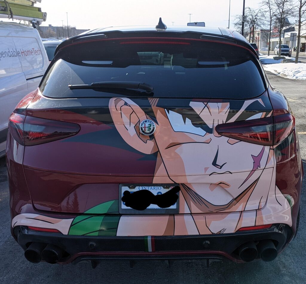 Fã de Dragon Ball personaliza carro com a imagem do Bardock 