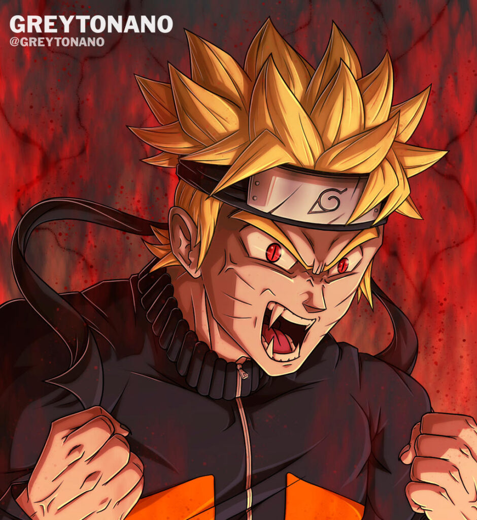 Artista transforma Naruto em um Super Saiyajin de Dragon Ball Z