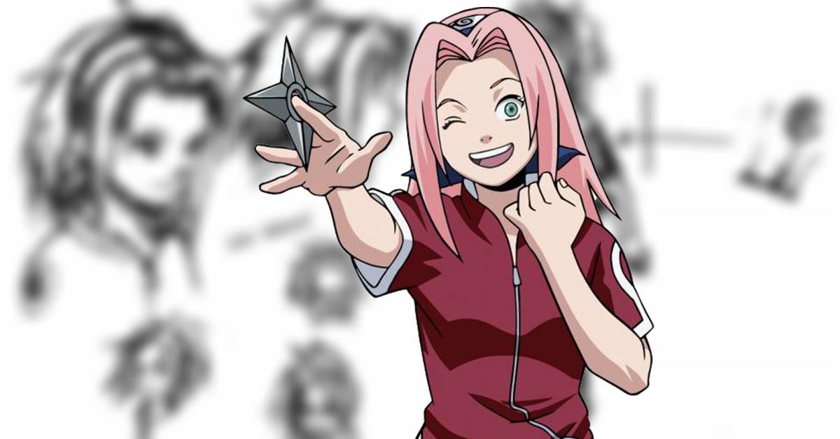 Confira como era a aparência da Sakura nos rascunhos de Naruto