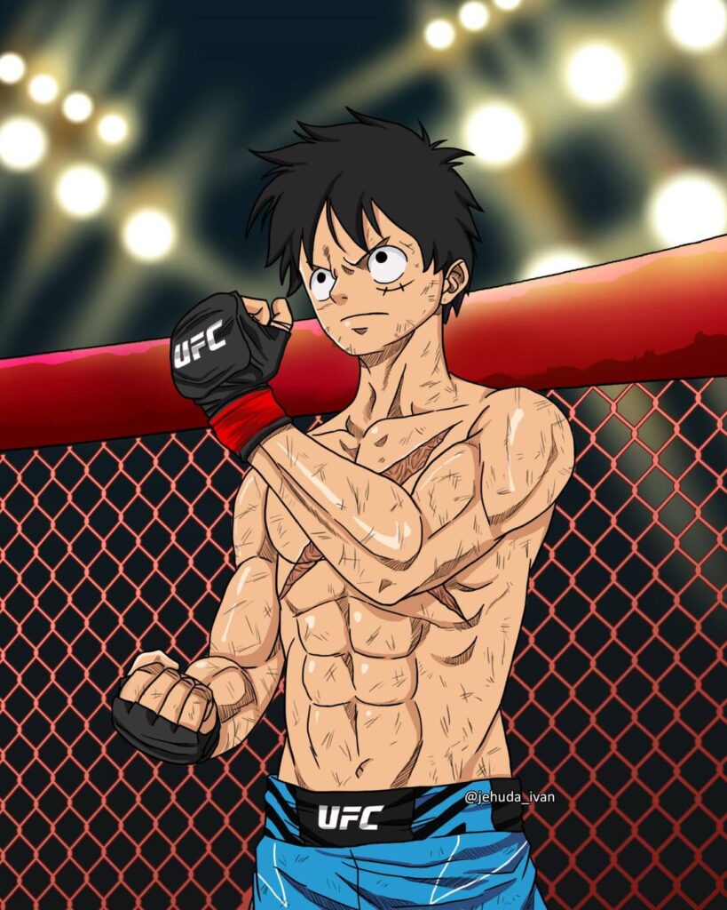 Luffy se torna um lutador de MMA em arte incrível de fã