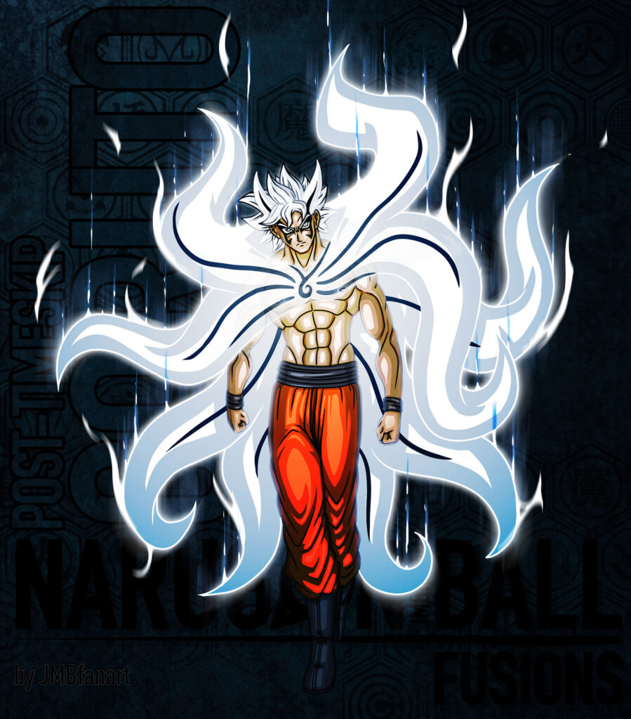 Artista imagina a fusão do Modo Bárion do Naruto com o Instinto Superior do Goku