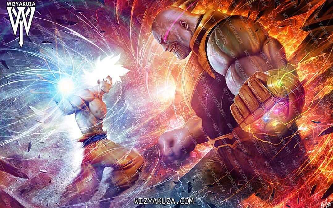 Thanos da Marvel encara Goku de Dragon Ball Super em arte épica de fã