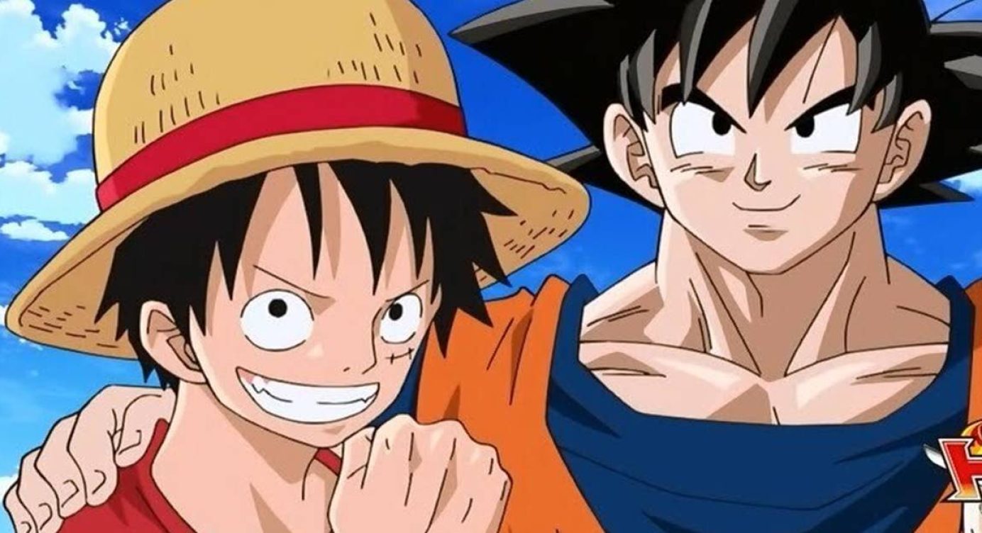 Fã cria arte de Luffy usando o uniforme laranja do Goku de Dragon Ball