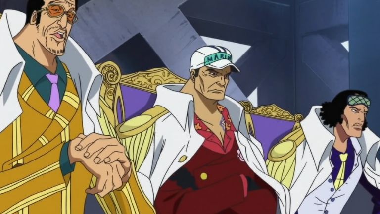 Os Almirantes da Marinha são do nível Yonkou em One Piece?