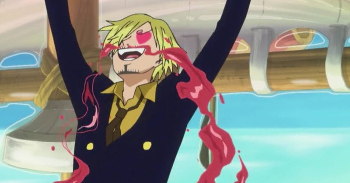 Por que exatamente sai sangue do nariz de Sanji em One Piece?
