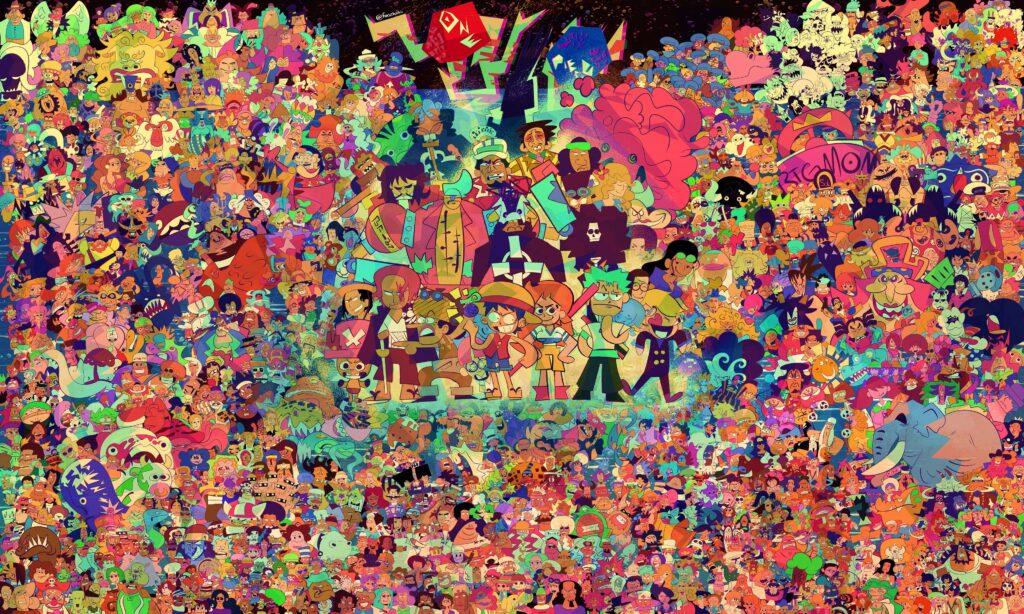 Artista desenha todos personagens de One Piece em uma única imagem