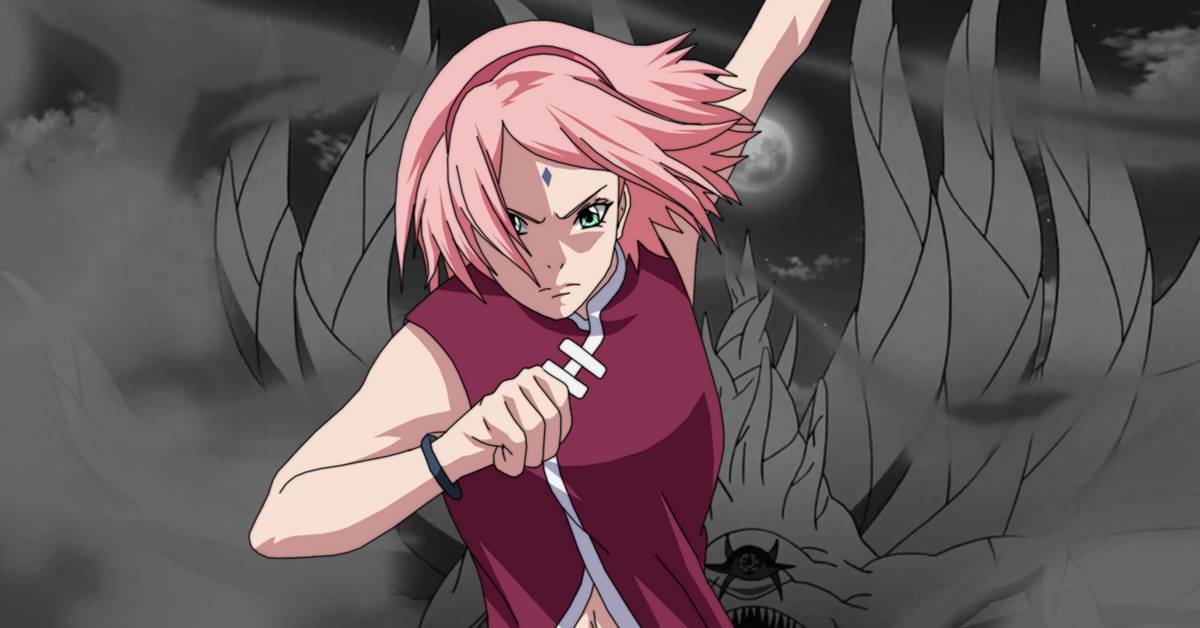 Arte mostra como seria a Sakura como Jinchuuriki do Dez-caudas em Naruto