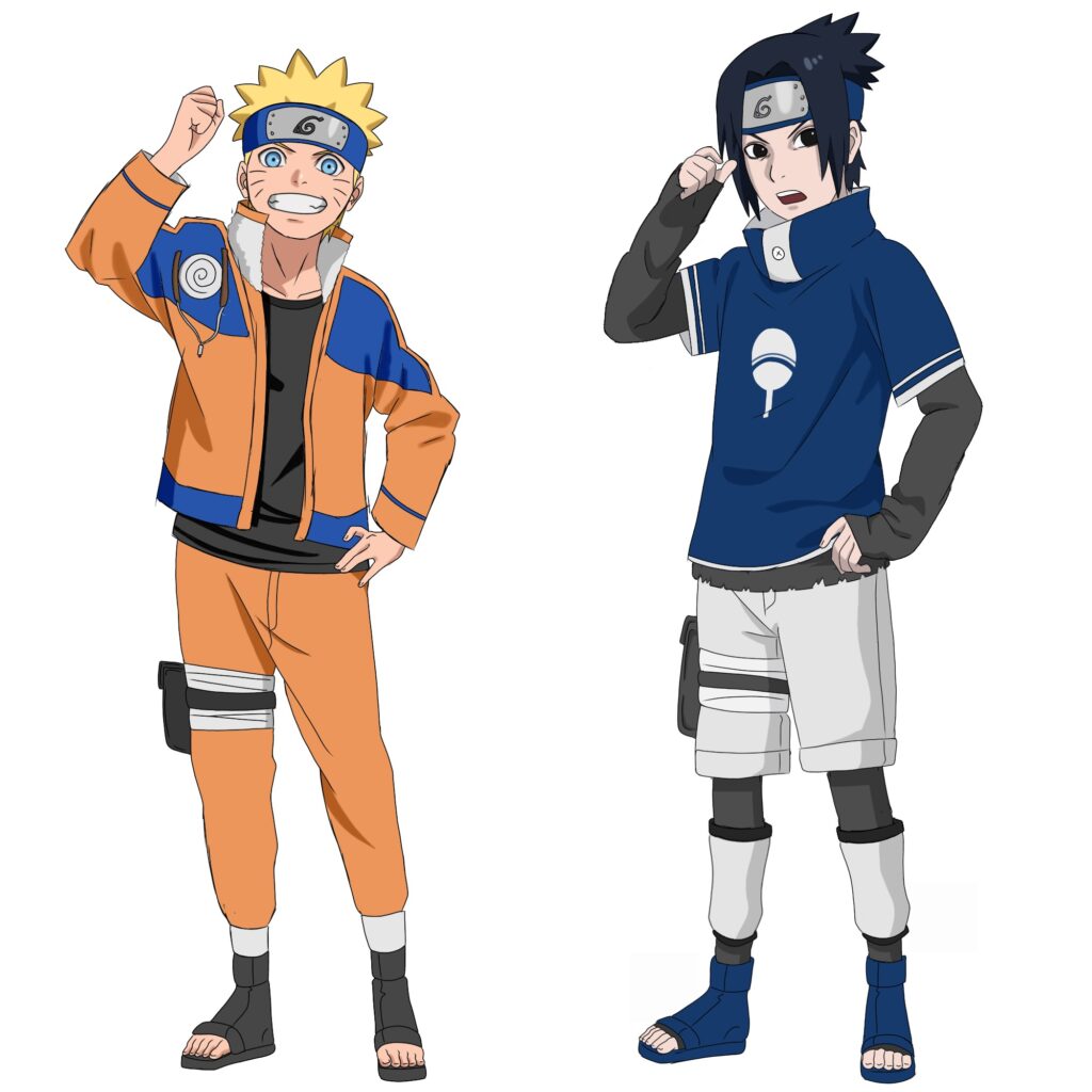 Naruto e Sasuke  Naruto dan sasuke, Fan art naruto, Arte naruto