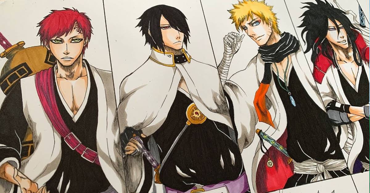 Fanart transforma os Ninjas de Naruto em Capitães de Bleach