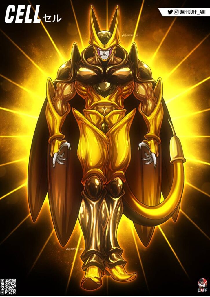 Arte de fã mostra como seria a transformação Dourada do Cell em Dragon Ball