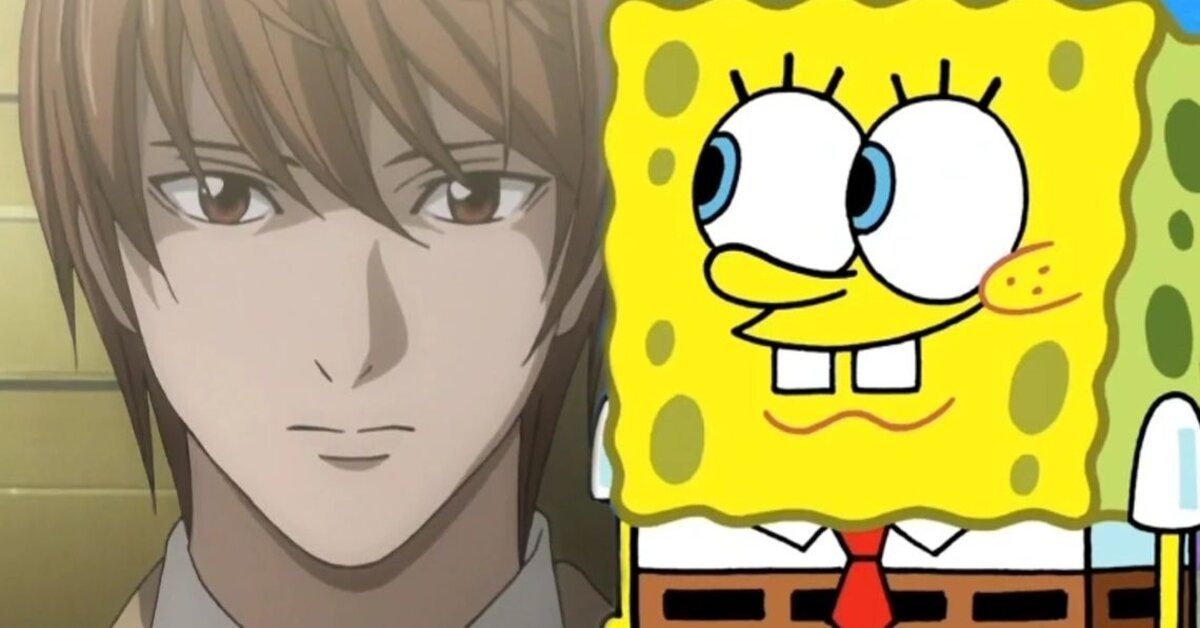 Fãs de anime encontram hilária semelhança entre Light, de Death Note, e Bob Esponja