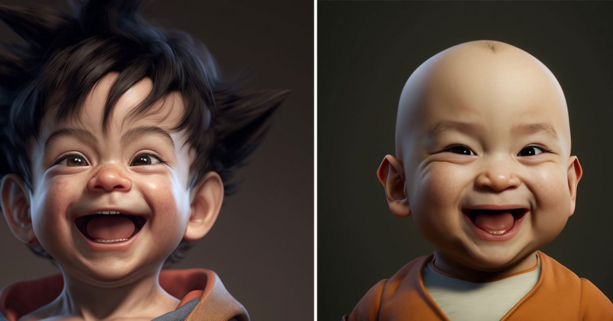 IA cria personagens de Dragon Ball com aparência de bebês